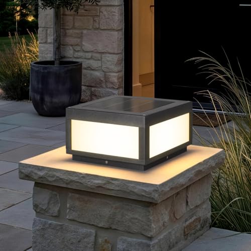 3000K Solar Pillar Lights 12X12