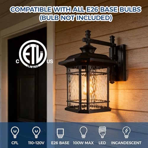 Extra Large Outdoor Light Fixtures Wall Mount Black Exterior Lights
