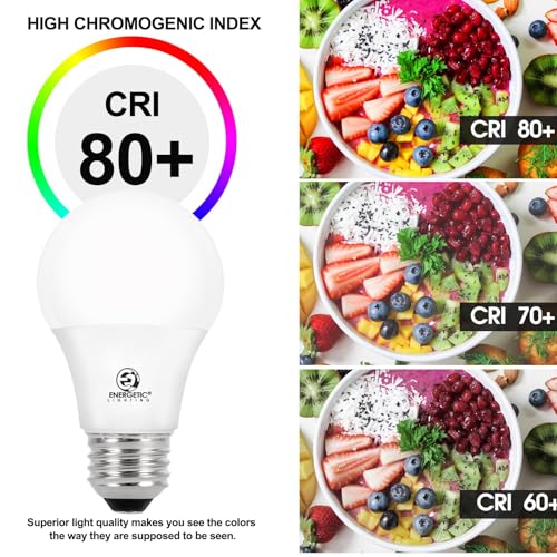 Energetic A19 LED Bulb 60W Equivalent Soft White (12 Count)