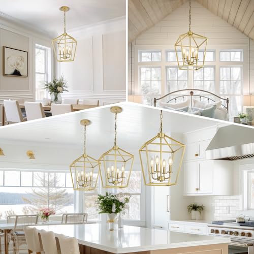 4 Light Gold Chandelier (4 Count)