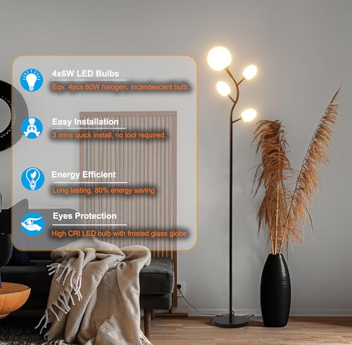 4 Globe Floor Lamp for Living Room