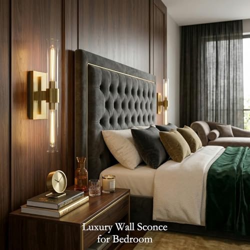 22.8" Brass Wall Sconces Set of 2