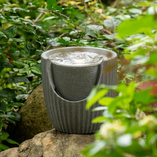 9.84” H Small Outdoor Water Fountain Made with Eco