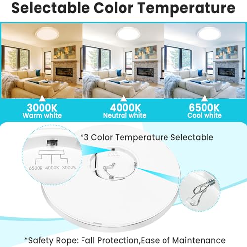 12 inch Flush Mount LED Ceiling Light Fixture (4 Count)