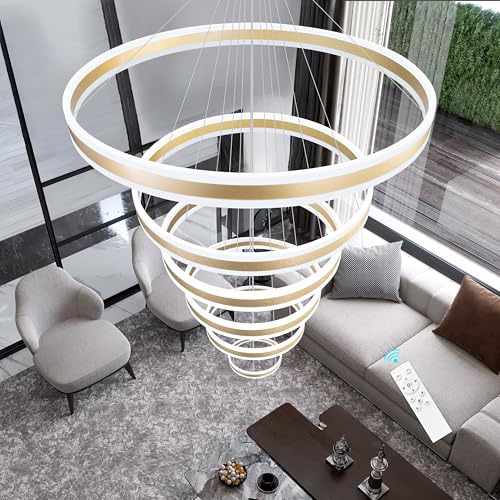 31.4'' Modern LED Chandelier Large Contemporary Chandeliers for Foyer 6