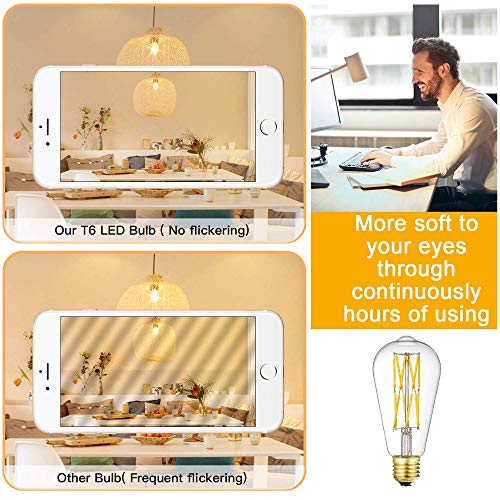 LED Edison Bulb Dimmable 12W 3000K Soft White 1200LM (4 Count)
