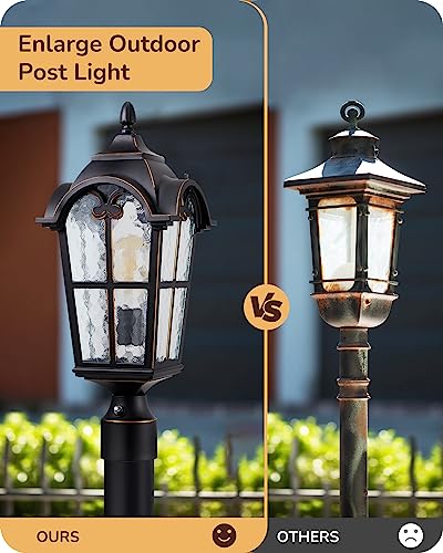 Large Size Dusk to Dawn Outdoor Post Light