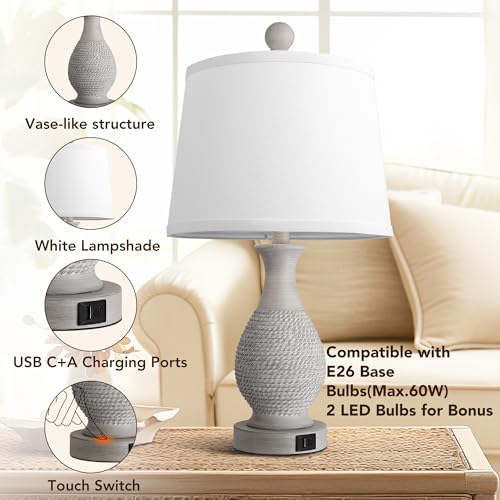 Traditional Table Lamps Set of 2 (2 Count)