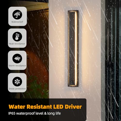 39.3'' 2 Pack Modern Outdoor Light Fixture (2 Count)