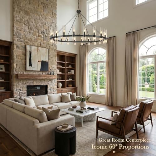 Black Wagon Wheel Chandelier