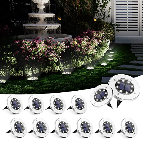 Solar Ground Lights Outdoor (12 Count)