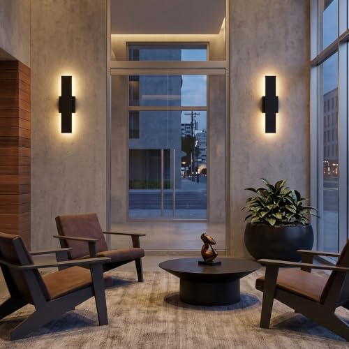 2 Pack 15.7in LED Outdoor Wall Lights Dimmable (15.7in)
