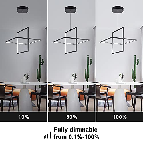 Modern LED Chandelier Square Pendant Light