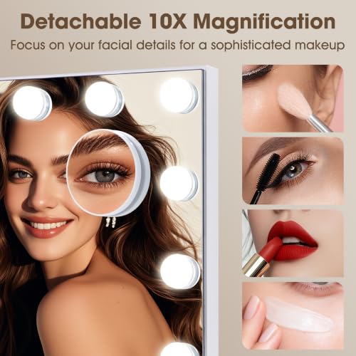Vanity Mirror with Lights Lighted Makeup Mirror with 15 Dimmable LED Bulbs