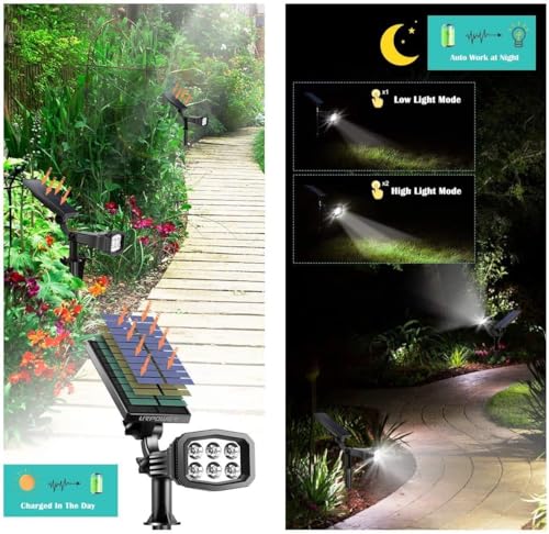 Solar Spot Lights Outdoor Adjustable Spotlights (2 Count)