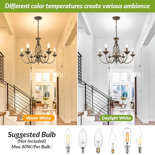 Farmhouse Candle Chandelier