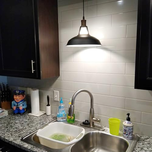 Black Plug in Pendant Light Metal Barn Lights with On