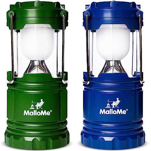 Camping Lantern Green Blue 2 Pack Lanterns for Power Outages (2 Count)
