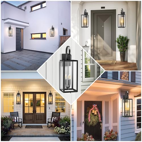 25'' Large Outdoor Wall Sconce with Closed Bottom