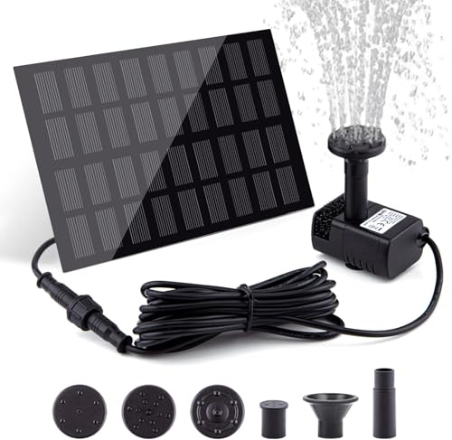 Solar Fountain Pump for Bird Bath (7 Count)