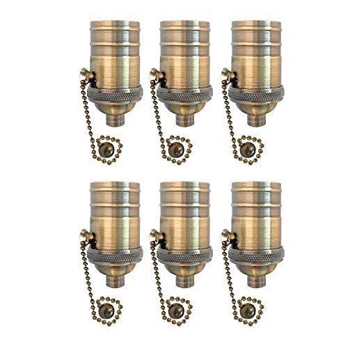 Vintage On Off Pull Chain Lamp Socket (6 Count)