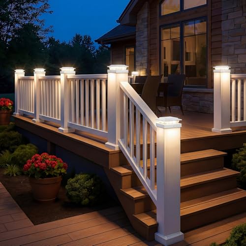 4x4 Solar Post Cap Lights Outdoor 16Pack
