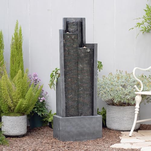 50H Modern Outdoor Water Fountain with LED Light