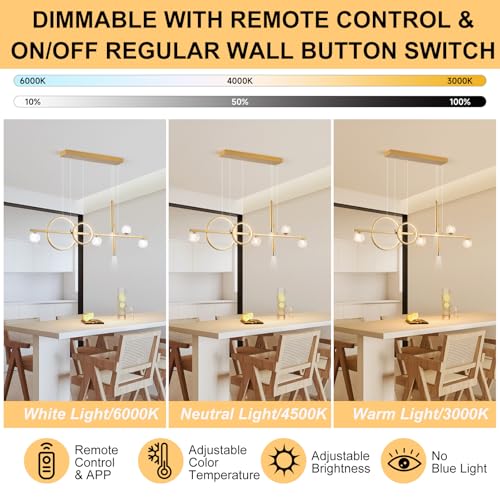 LED Gold Chandeliers
