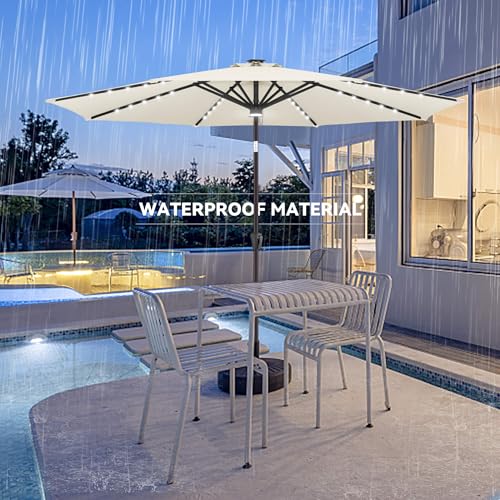 Solar Patio Umbrella with Centre Light