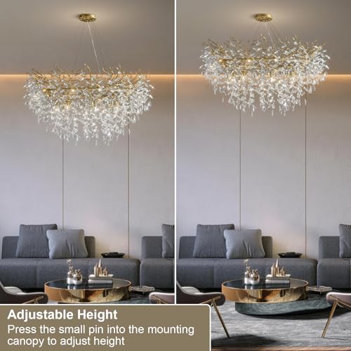 47" Modern Crystal Chandelier