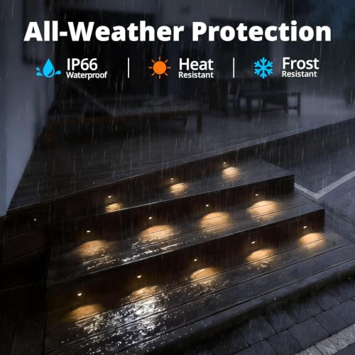 12 Pack Recessed Low Voltage LED Step Riser Light (12 Count)