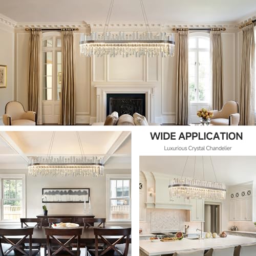 Nickel Led Modern Crystal Chandelier