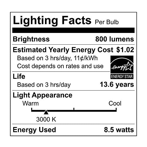 EcoSmart 60W Equivalent Bright White A19 Energy Star + Dimmable LED Light Bulb (4 Count)