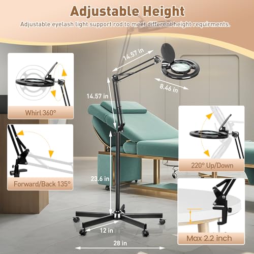 2200 Lumens 12X Magnifier Esthetician Light