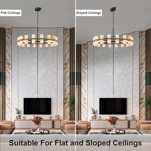 Alabaster Round Chandelier