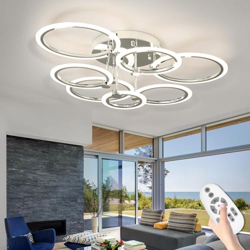 7 Ring Modern LED Flush Mount Ceiling Light