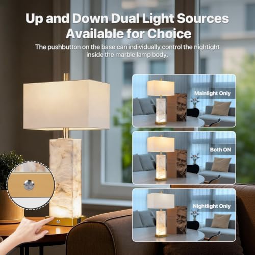 25.6" Alabaster Lamp (2 Count)
