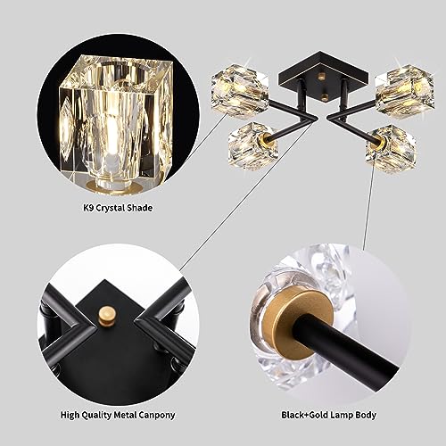 Modern Crystal Ceiling Light