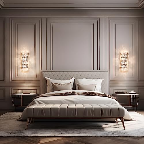 6 Layer Chrome Crystal Wall Sconce