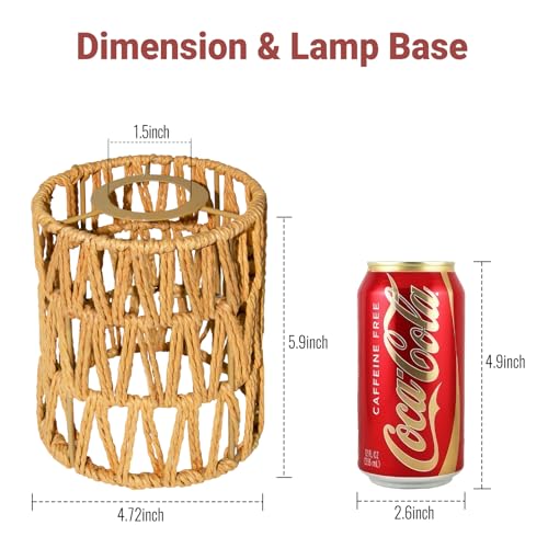 3 Pack Rattan Lamp Shades (3 Count)