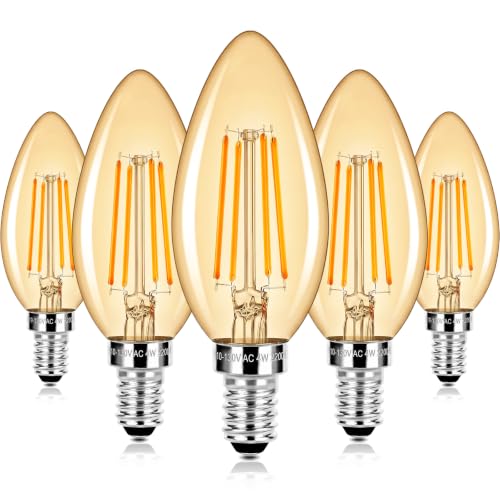 E12 LED Candelabra Bulbs 40 Watt Equivalent (5 Count)