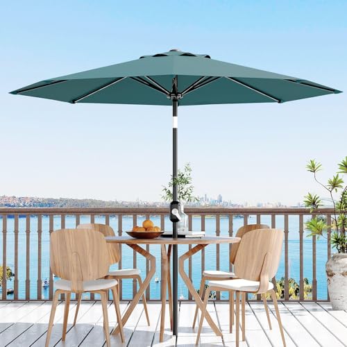 9FT Patio Umbrella 8 Sturdy Ribs Outdoor Table Umbrella