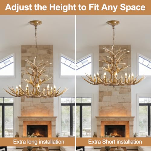 12 Light Antlers Chandelier