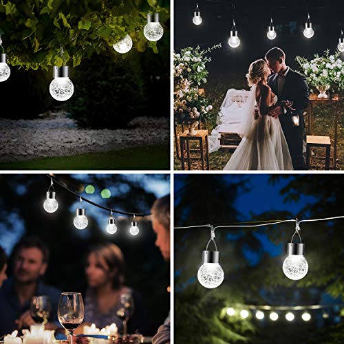 Solar Lights Outdoor Hanging Decorative Globe 8 Pack (8 Count)
