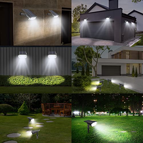 1000 Lumens Solar Spot Lights Outdoor Waterproof Landscape Spotlights (4 Count)