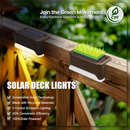 Solar Deck Lights Outdoor (16 Count)