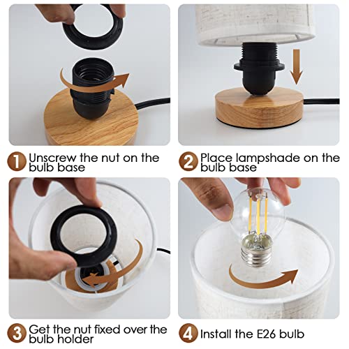 Minimalist Bedside Table Lamps for Bedrooms Set of 2 (2 Count)