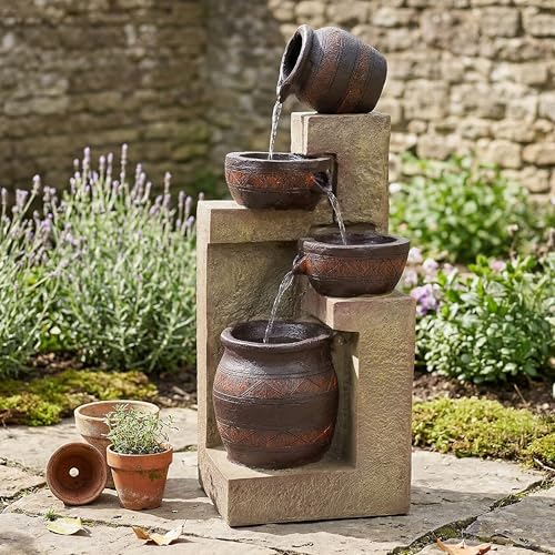 Sunnydaze Cascading Terra Bowls 30