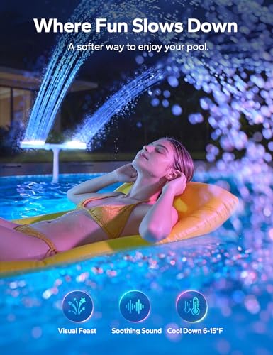 Solar Pool Fountain with 10