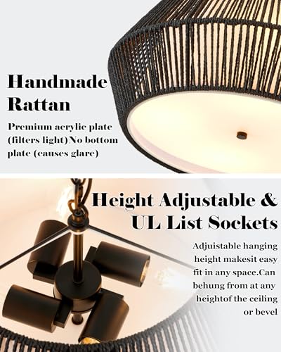 Large 4 Lights Modern Chandeliers for Dining Room